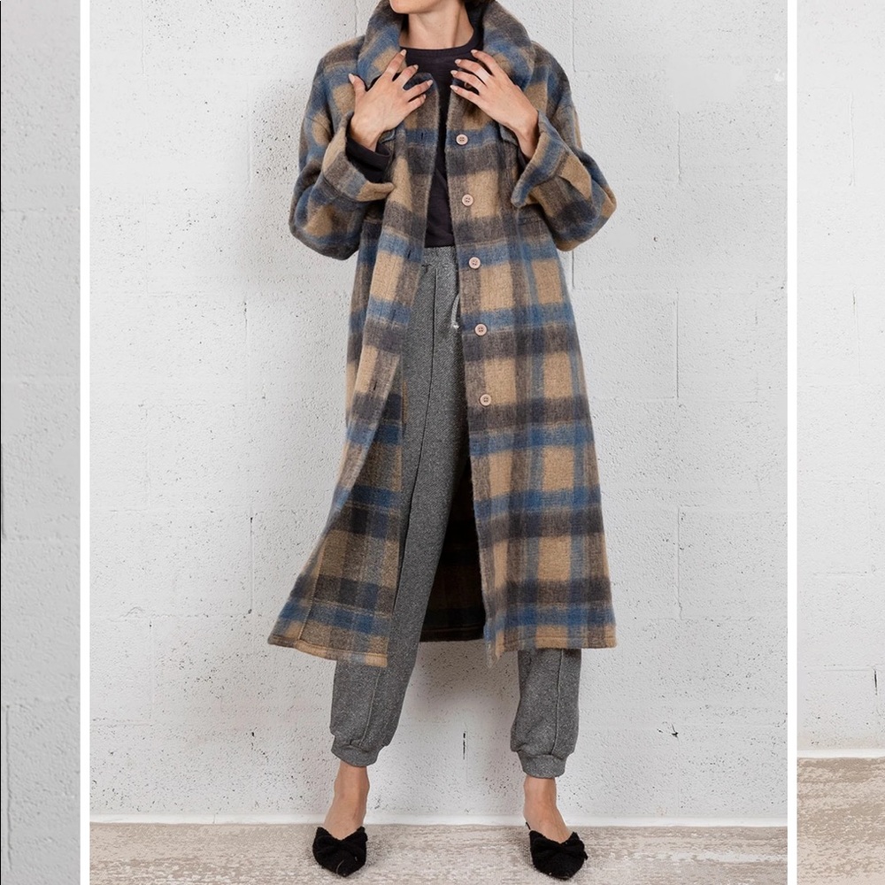 Plaid oversize coat, never worn